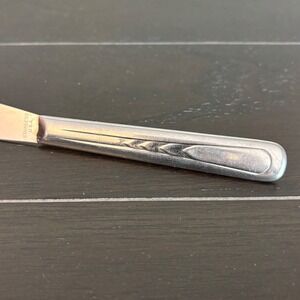 Vintage Stainless USA Dinner Knife Chevron Wheat Pattern Mid Century Modern 9"